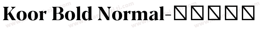 Koor Bold Normal字体转换